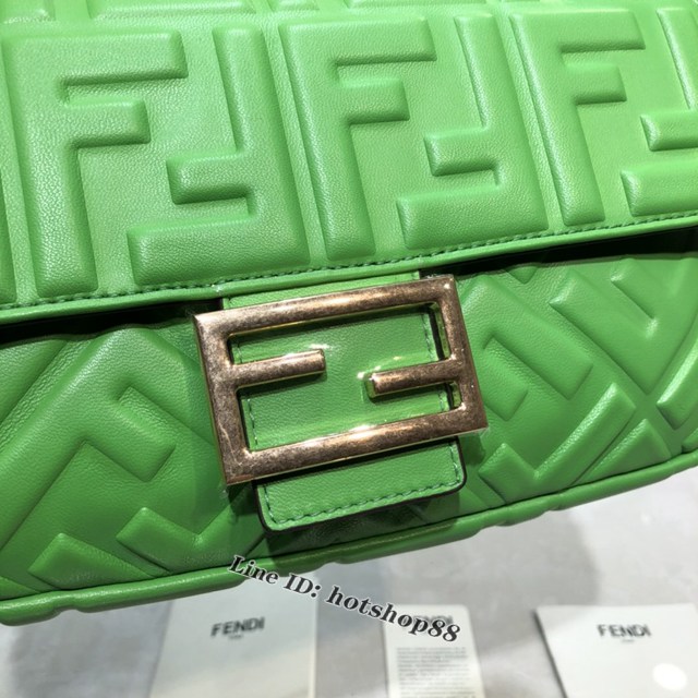 FENDI精品女包 芬迪BAGUETTE中號羊皮手袋 Fendi 0191M迷你肩背斜挎包 fdzg2542